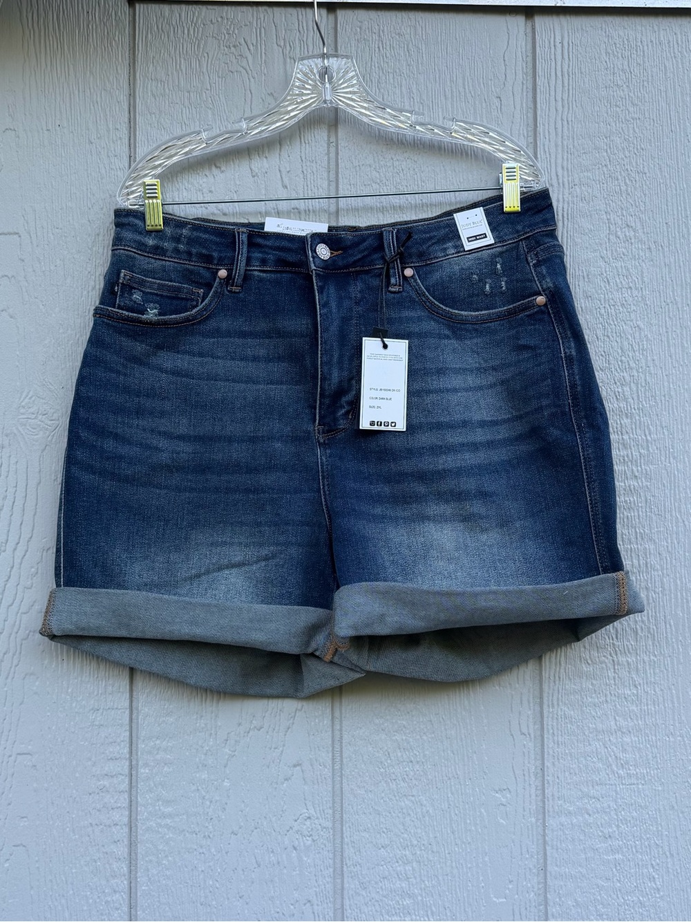 NWT Judy Blue 2X Jean Shorts High Waist Tummy Control